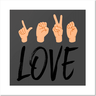 Love - sign language Posters and Art